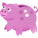 download Piggy Bank clipart image with 315 hue color