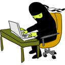 download Ninja Working At Desk clipart image with 45 hue color