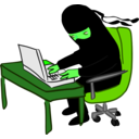 download Ninja Working At Desk clipart image with 90 hue color