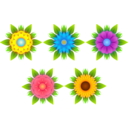 download Flowers clipart image with 0 hue color