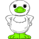 download Standing Duck clipart image with 45 hue color
