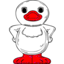 download Standing Duck clipart image with 315 hue color