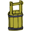 download Wooden Bucket clipart image with 45 hue color