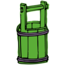 download Wooden Bucket clipart image with 90 hue color