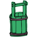 download Wooden Bucket clipart image with 135 hue color