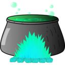 download Bubbling Cauldron clipart image with 135 hue color