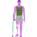 download Man After Amputation clipart image with 270 hue color
