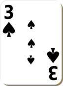 White Deck 3 Of Spades