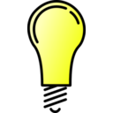 download Lightbulb Lit clipart image with 0 hue color