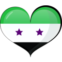 download Syria Heart Flag clipart image with 135 hue color
