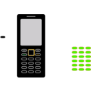 download Cellphone clipart image with 45 hue color