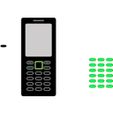 download Cellphone clipart image with 90 hue color