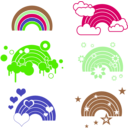 download Rainbow Embellishments clipart image with 135 hue color