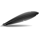 download Black Feather clipart image with 180 hue color