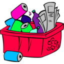 download Recycle Bin clipart image with 135 hue color