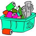 download Recycle Bin clipart image with 315 hue color