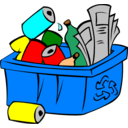 download Recycle Bin clipart image with 0 hue color