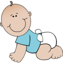 download Baby Boy Crawling clipart image with 0 hue color