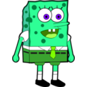 download Sponge Bob Squarepant clipart image with 90 hue color