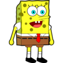 download Sponge Bob Squarepant clipart image with 0 hue color