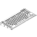 download Computer Keyboard 2 clipart image with 270 hue color