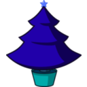 download Xmas Tree clipart image with 180 hue color