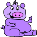 download Pink Pig clipart image with 315 hue color