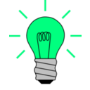 download Light Bulb On clipart image with 90 hue color