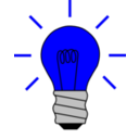 download Light Bulb On clipart image with 180 hue color