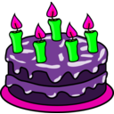 download Chocolate Birthday Cake clipart image with 270 hue color