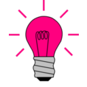 download Light Bulb On clipart image with 270 hue color