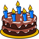 download Chocolate Birthday Cake clipart image with 0 hue color
