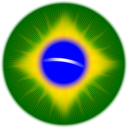 Rounded Brazil Flag