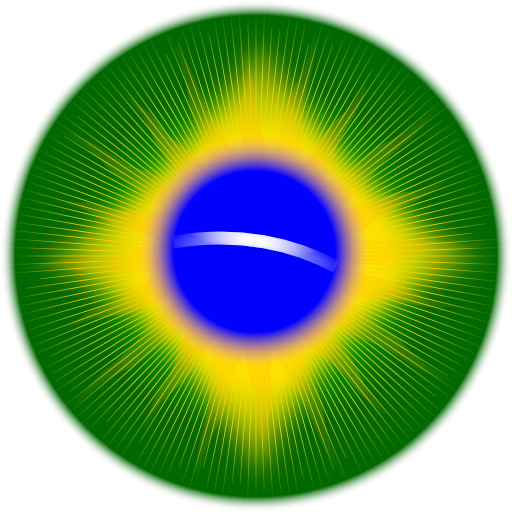 Rounded Brazil Flag