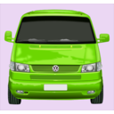 download Roter Vw Bus clipart image with 90 hue color