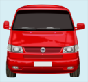 Roter Vw Bus