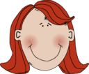Womans Face With Red Hair