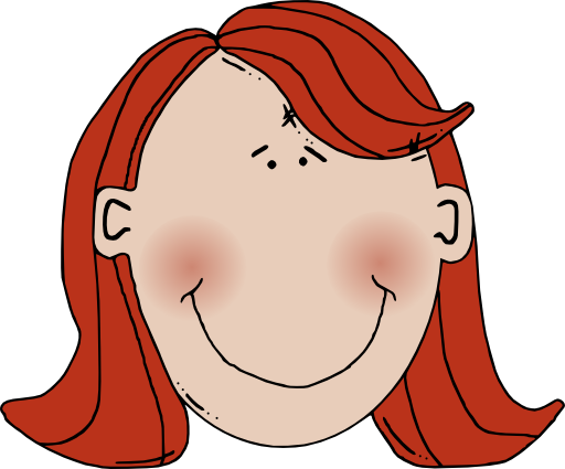 Womans Face With Red Hair