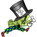 download Mad Hatter With Label On Hat clipart image with 45 hue color