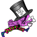 download Mad Hatter With Label On Hat clipart image with 270 hue color
