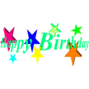 download Happy Birthday clipart image with 270 hue color