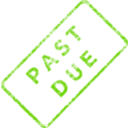 download Past Due Business Stamp 2 clipart image with 90 hue color