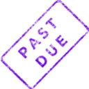 download Past Due Business Stamp 2 clipart image with 270 hue color