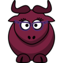 download Cartoon Gnu Nerdy Cute clipart image with 315 hue color