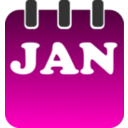 download January clipart image with 315 hue color