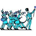download Marching Band clipart image with 180 hue color