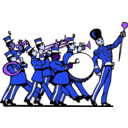download Marching Band clipart image with 225 hue color