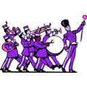 download Marching Band clipart image with 270 hue color