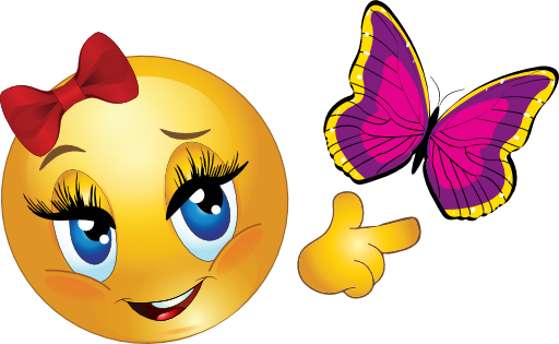 Butterfly Smiley Emoticon