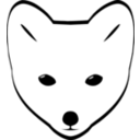 download Arctic Fox Head clipart image with 45 hue color